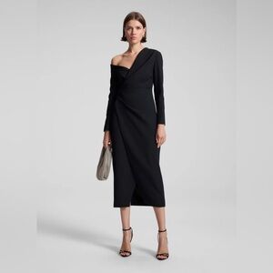 A.L.C $795 Kylah Asymmetric Midi Dress